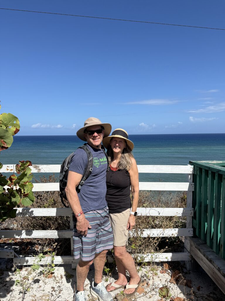 Bruce and Terry Exploring Grand Turk while sailing on Virgin Voyages Cruise Line